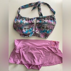 La Vie En Rose Bikini Swim Bathing Suit 2 Piece Swimwear Beach Large XL
